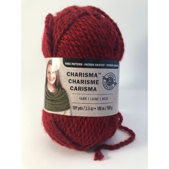 LOT OF 7 Red Skeins: Loops and Threads Charisma Bulky Weight yarn - Picture 7 of 16